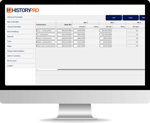 History Pro dashboard